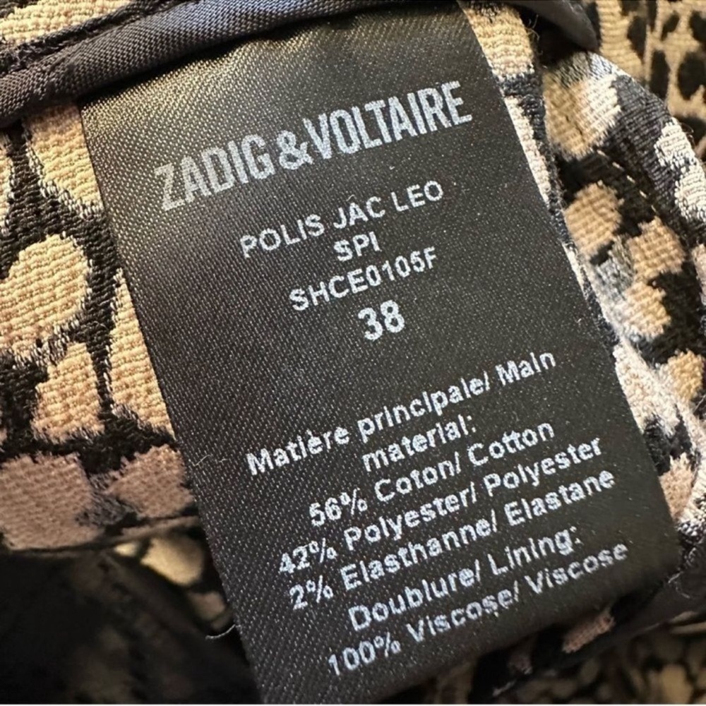 Zadig & Voltaire Polis Jac Leo Pants. Leopard Print.  Size 38 France/Medium/8 US - Picture 10 of 14